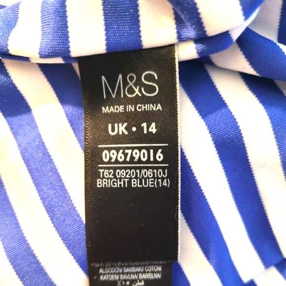 Perfect Rain Jacket Shiny Blue Size 10 US/14 UK PER UNA Hidden Hood Lined LOOK๐ - Picture 6 of 6